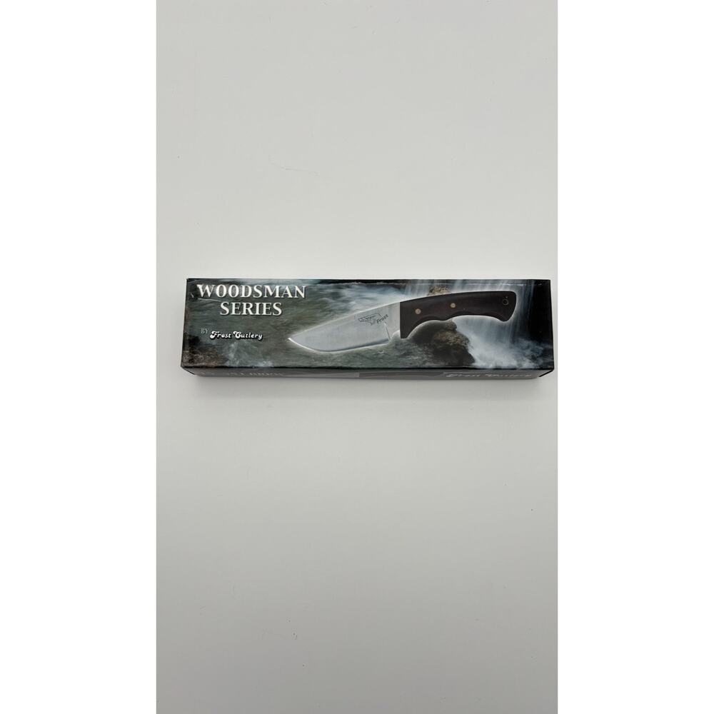 New. 8" Woodsman Series Drop Point Blade Knife With Sheath Frost Cutlery